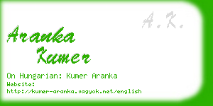 aranka kumer business card